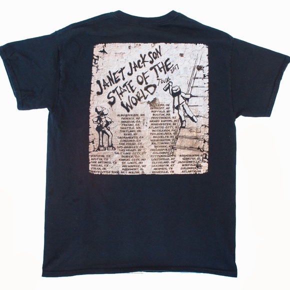 Janet Jackson State Of The World Tour Band T Shirt - Picture 3 of 4